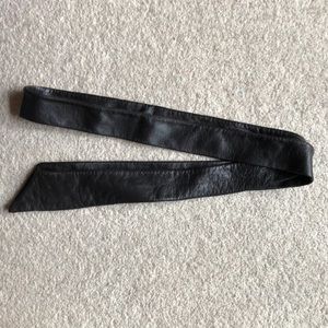 Vintage Leather Tie Belt